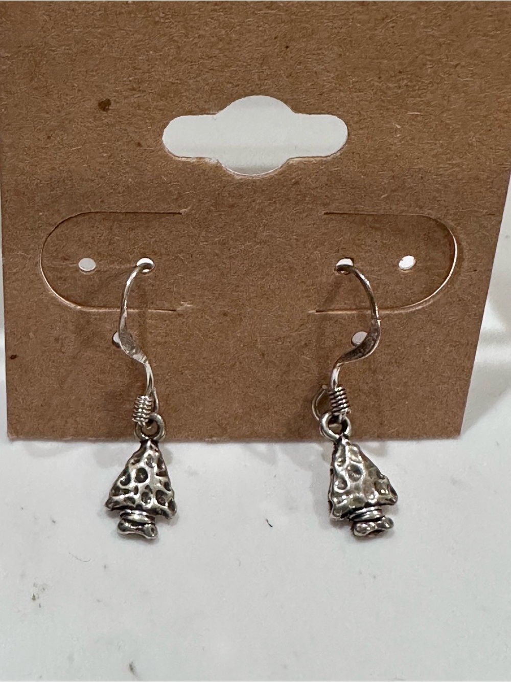Sterling Silver tiny Arrowhead Drop Earrings